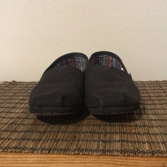 black on black toms slip ons size 9 - Picture 2 of 5